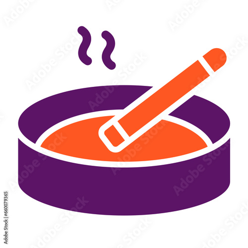 Ashtray Vector Icon Design Illustration