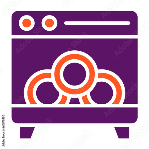 Dishwasher Vector Icon Design Illustration