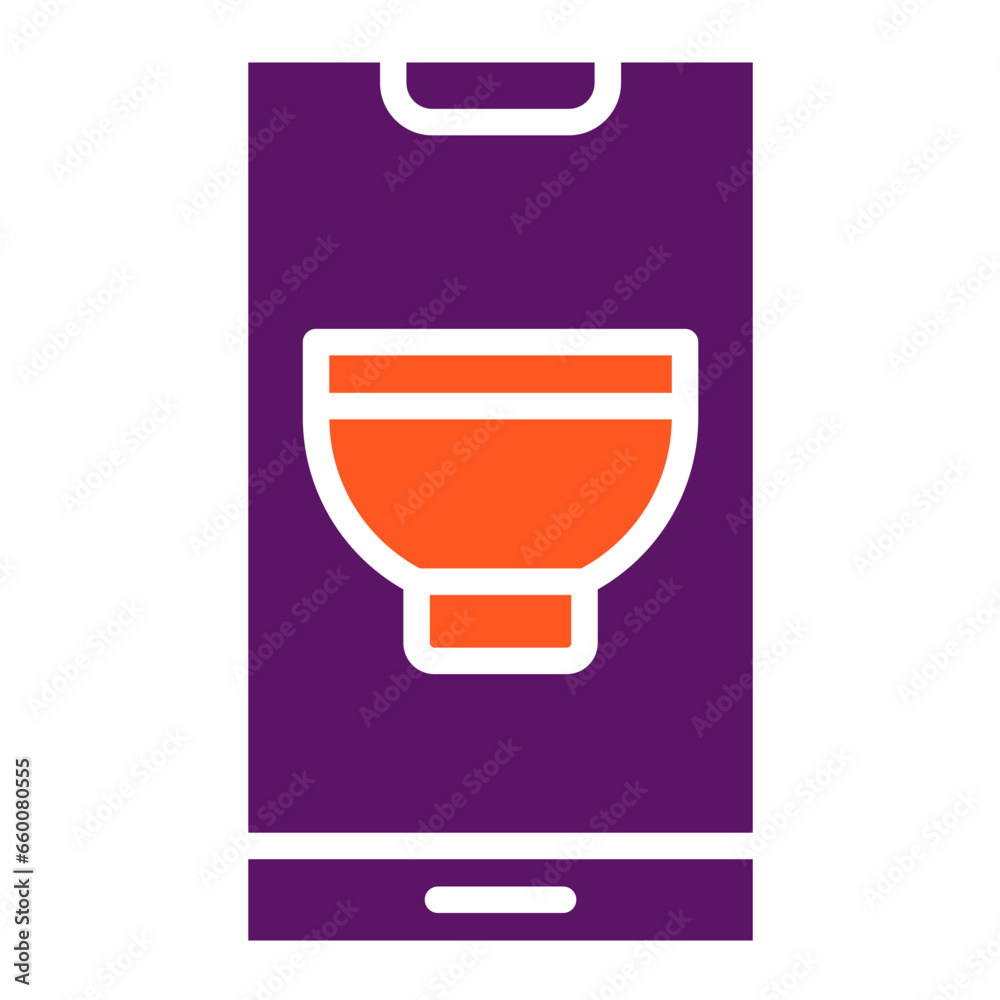 Mobile Recipe Vector Icon Design Illustration Mobile Recipe Vector Icon Design Illustration