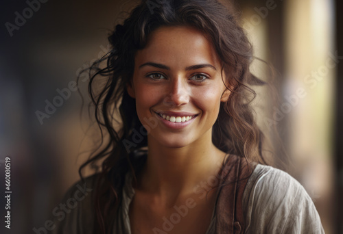 Portrait of an attractive young woman looking at the camera © JuanM