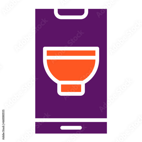 Mobile Recipe Vector Icon Design Illustration