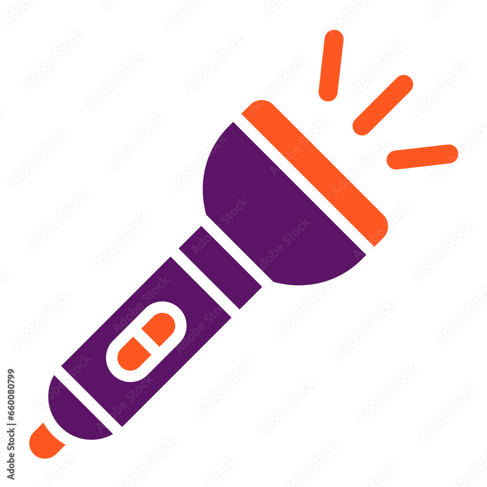 Flashlight Vector Icon Design Illustration Flashlight Vector Icon Design Illustration