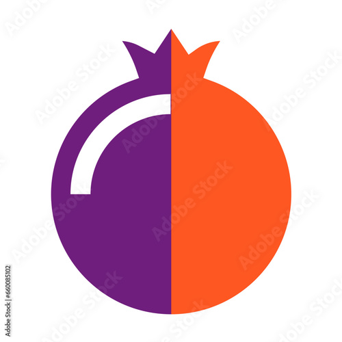 Pomegranate Vector Icon Design Illustration
