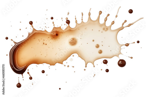 Coffee stains on transparent background. Coffee and tea stains on a cup bottom, free high-resolution PNG image. Liquid fleck of coffee or café stain, isolated on white backdrop.