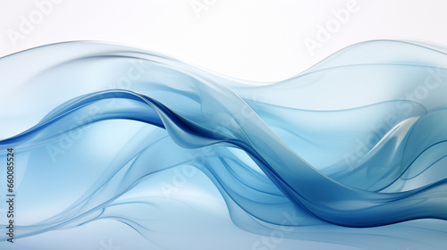 Abstract blue background with smooth lines, futuristic wavy art illustration