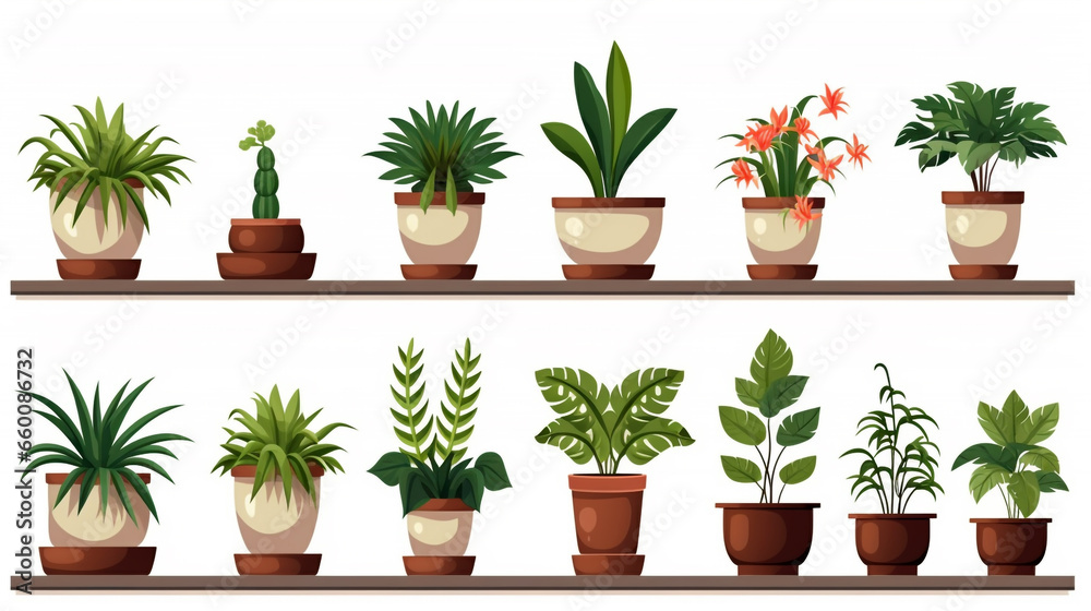 Create a botanical haven on your patio with this collection of potted plants, adding life and beauty.