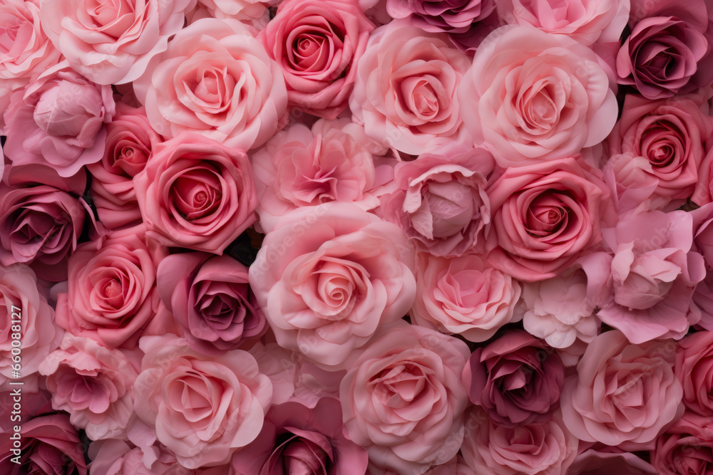 Pink roses background - Capturing Love's Essence: Exquisite Red Roses and Delicate Petals in a Floral Bouquet – A Symbol of Romance and Elegance. Pink roses background - Capturing Love's Essence: Exquisite Red Roses and Delicate Petals in a Floral Bouquet – A Symbol of Romance and Elegance.