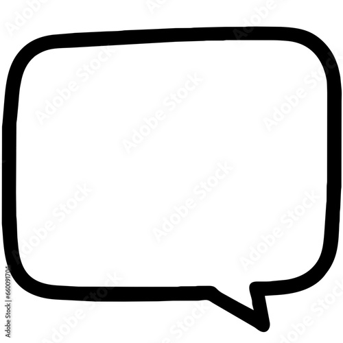 vector speech bubble icon svg illustration, black border