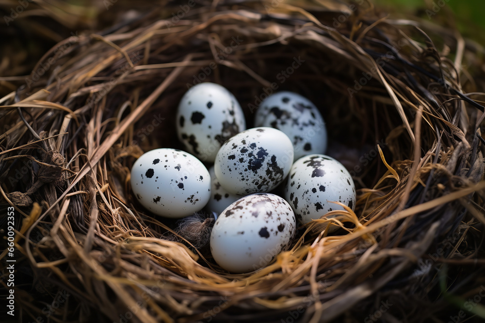Close-Up Photography of Quail Eggs on Nest Close-Up Photography of Quail Eggs on Nest
