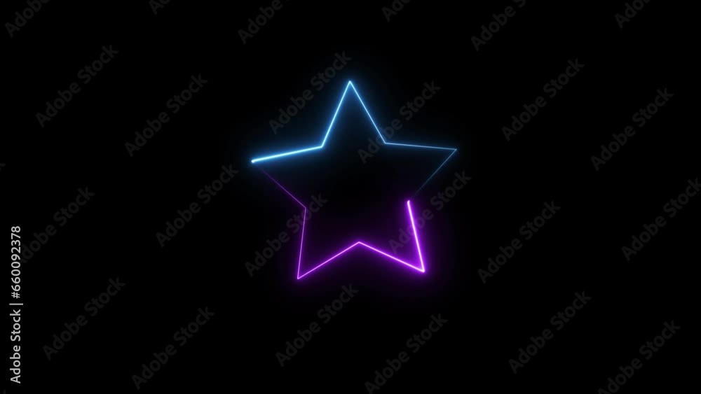 abstract glowing neon star frame animation background 4k abstract glowing neon star frame animation background 4k
