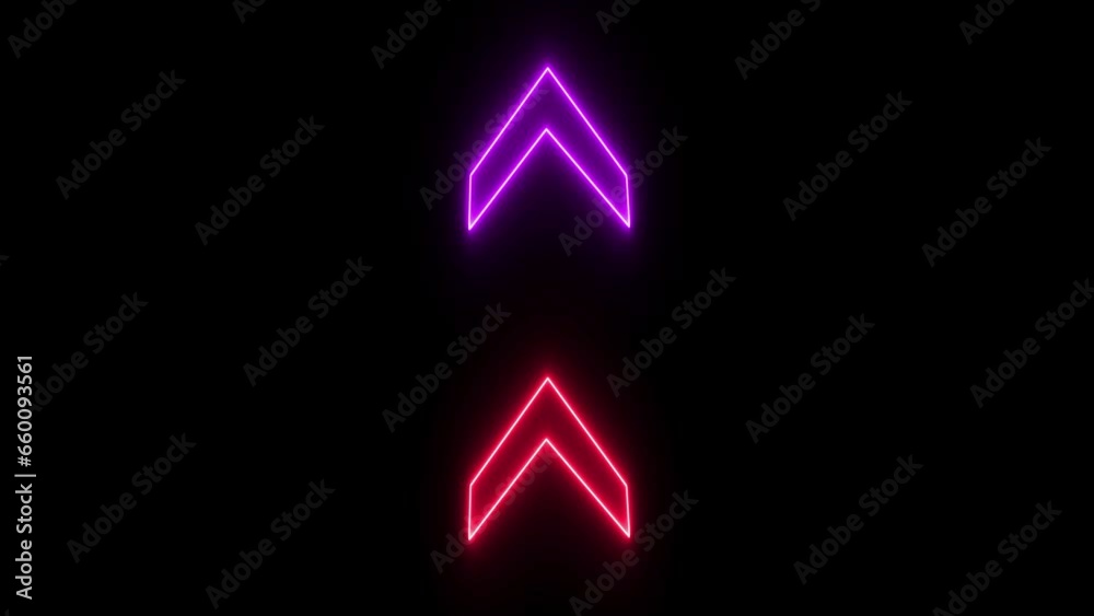 abstract glowing neon swipe arrow animation background 4k 