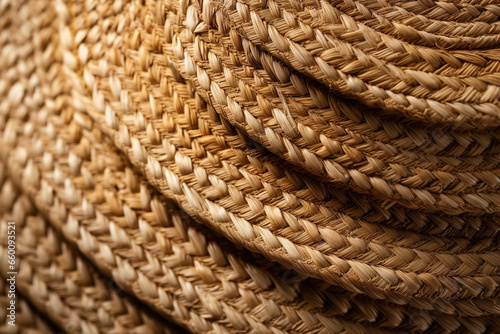 Straw Hat Weave Texture in Close Up Photography