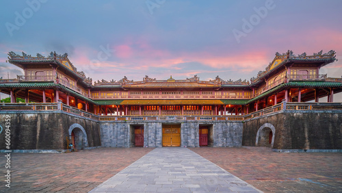 Meridian Gate of Imperial Royal Palace of Nguyen dynasty in Hue, Vietnam