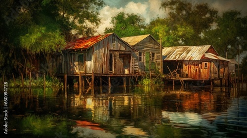 Bayou new orleans beautiful photo Ai generated art