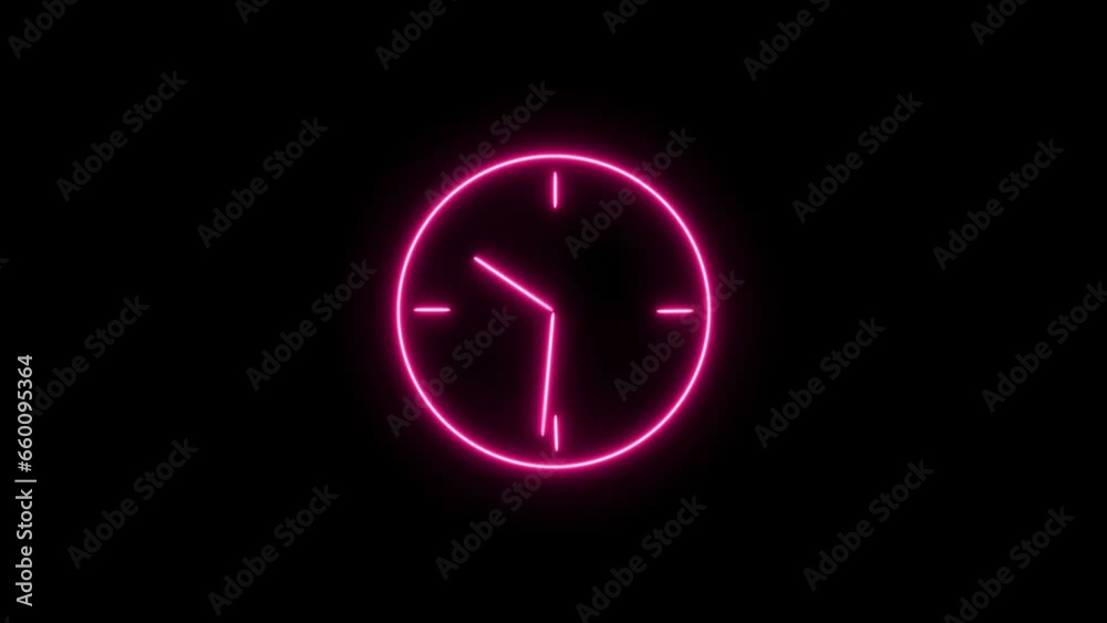 abstract glowing neon timer clock animation background 4k abstract glowing neon timer clock animation background 4k