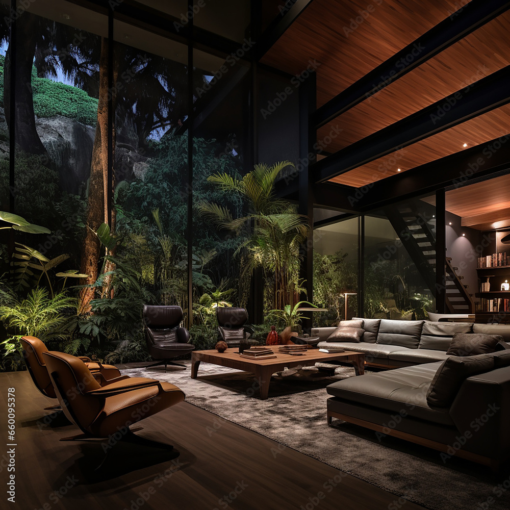 luxury interior room design created with Generative Ai