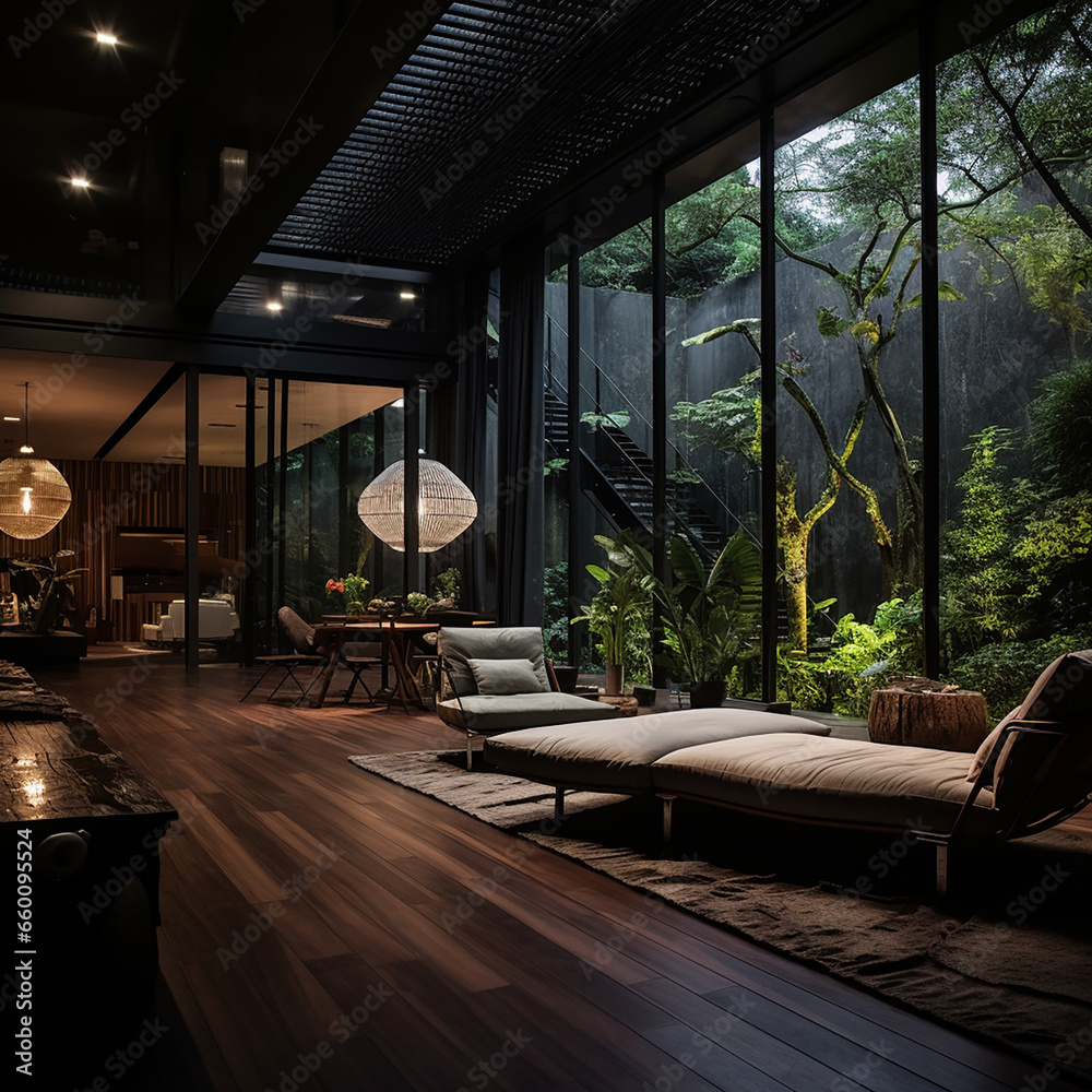 luxury interior room design created with Generative Ai