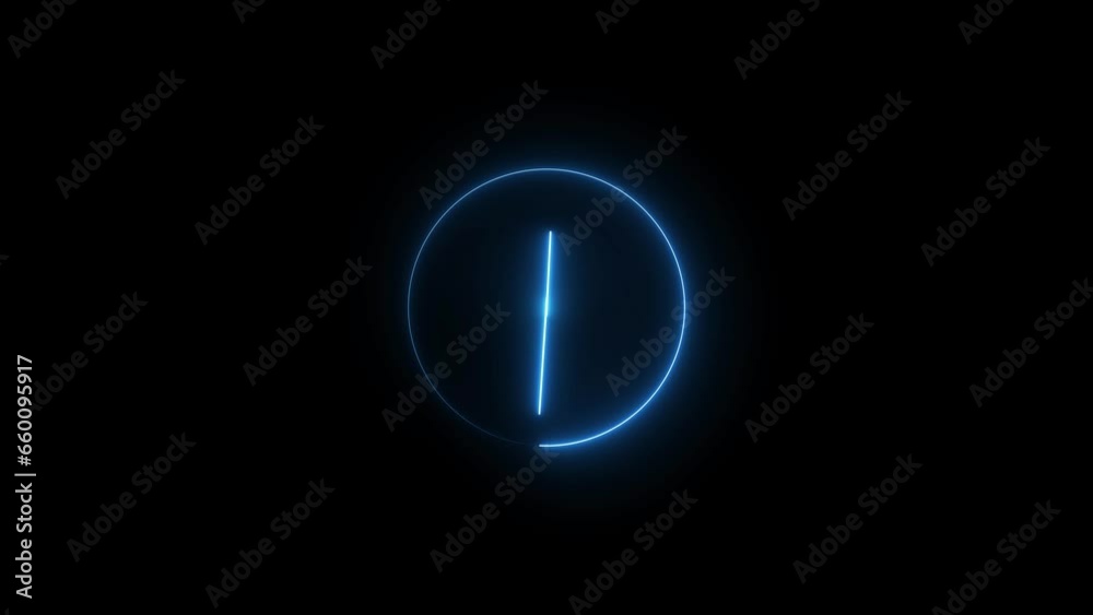 abstract glowing neon timer clock animation background 4k abstract glowing neon timer clock animation background 4k