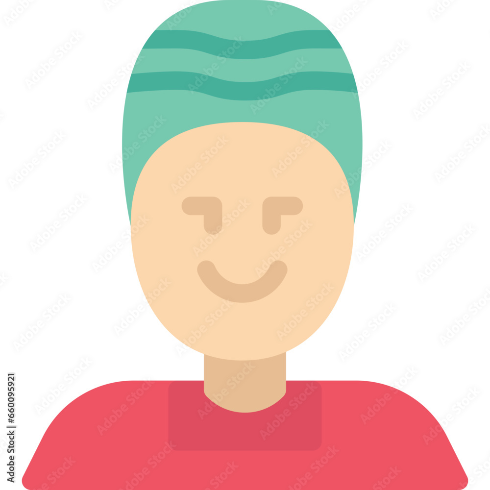 Bride of Frankenstein icon flat vector illustration Bride of Frankenstein icon flat vector illustration