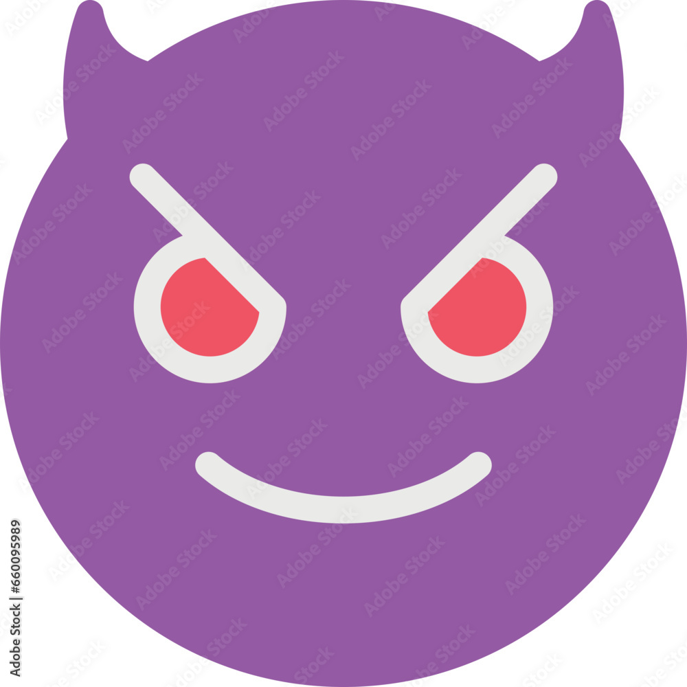Devil icon flat vector illustration Devil icon flat vector illustration