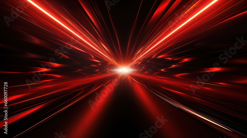 Energetic Red and Black Abstract Tunnel