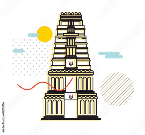 Visakhapatnam - VarahNarsimha Simhachalam Temple -  Icon Illustration photo
