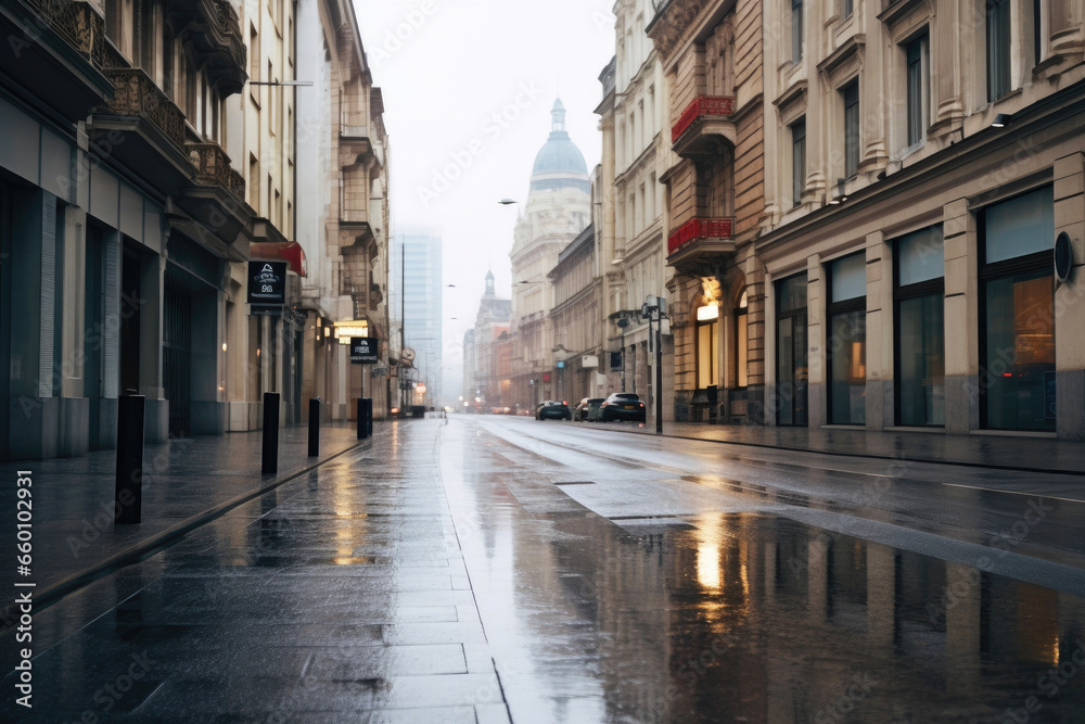 Urban Scene: Overcast Day in the City