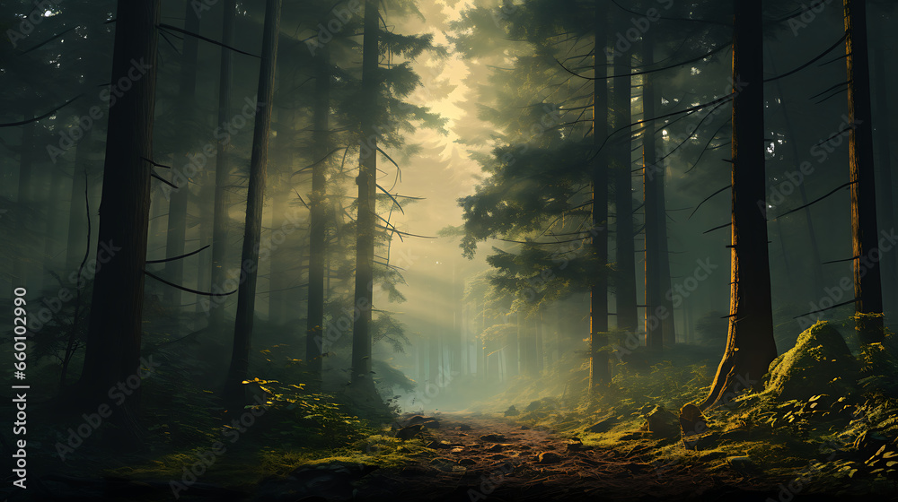 Fototapeta premium morning in the forest