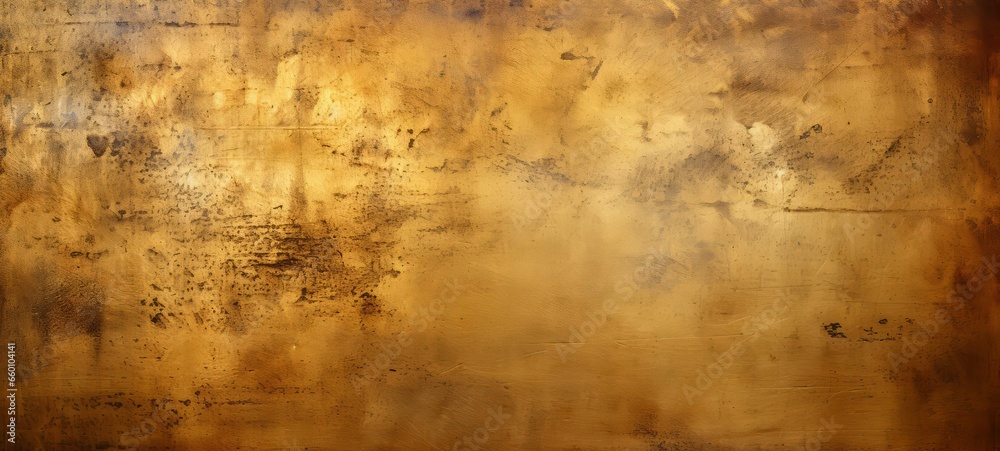 Antique gold texture. Background with Antique gold. Horizontal format for banners, posters, prints, advertising. Photo AI generated.