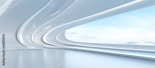 White architectural design background with a futuristic feel depicted in a ing