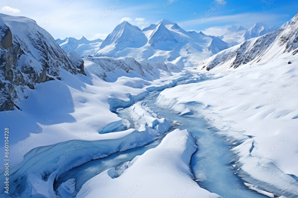 Arctic Serenity: Ice-Covered Peaks and Snowy Vistas Arctic Serenity: Ice-Covered Peaks and Snowy Vistas