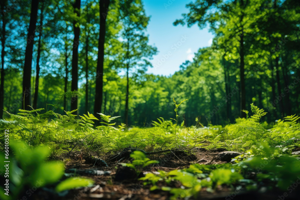 Sunbeams Through the Dense Forest Foliage Sunbeams Through the Dense Forest Foliage