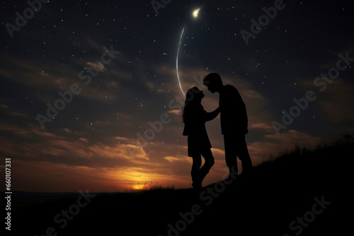 Eternal Bonds: Love Illuminated by Moonlight © AIproduction