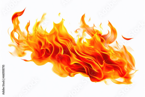 Flames Ablaze Against White
