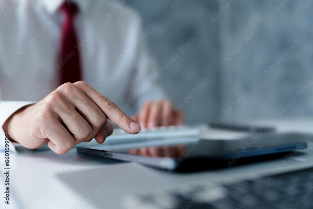 Business people working on digital tablet technology data communication. Business people working on digital tablet technology data communication.
