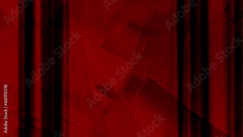Stop motion red background with heavy textures and dark lines. Chaotic messy design. Seamless loop motion background.