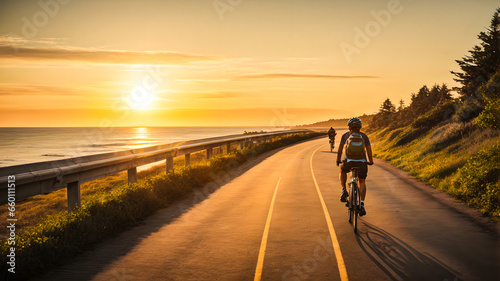 Riding bike on sunset  © Aditya