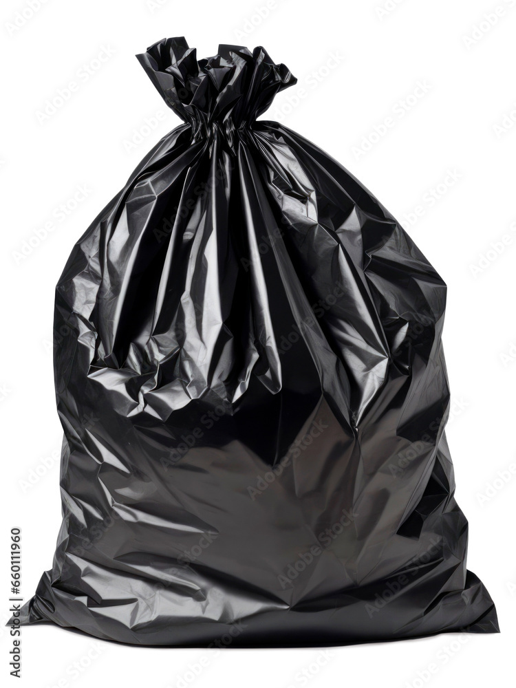 Garbage bag isolated on transparent background. AI generative