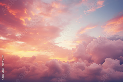 Sunset Sunrise Sky with Colorful Clouds Graphic Resource  Generative AI
