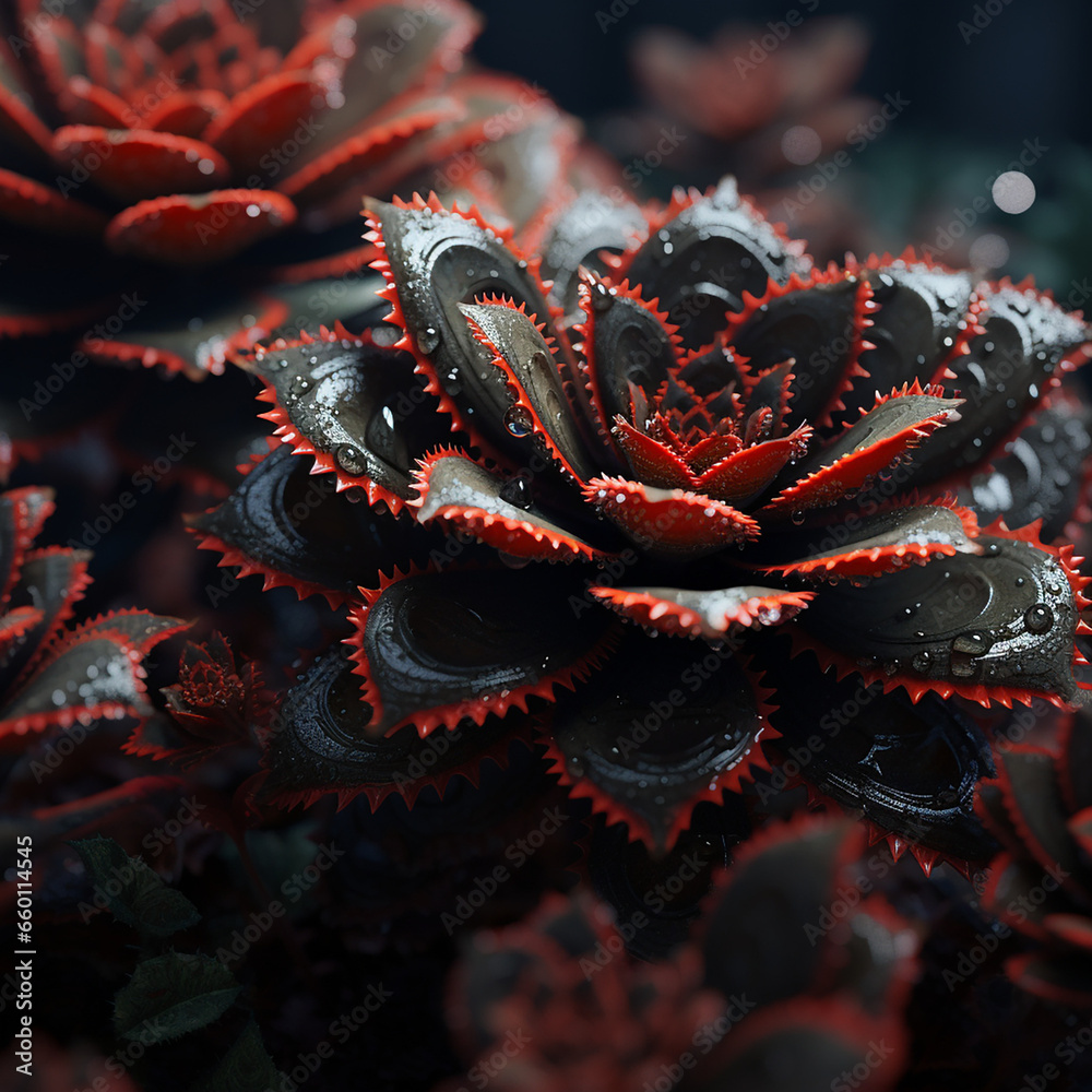 Natural macro photography fluorescent rendering detailed created with Generative Ai