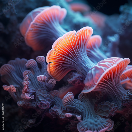 Natural macro photography fluorescent rendering detailed created with Generative Ai
