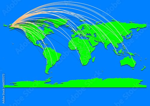 Fotografie Kotlik, United States of America map - Concept map for Kotlik, United States of America on World map