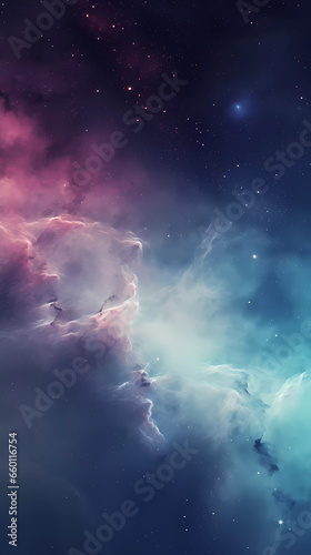 nebula space background with soft colors  AI generative  ai art  night cosmos.