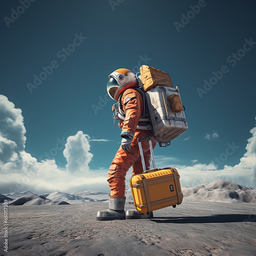 3d astronaut traveling liek a human 3d astronaut traveling liek a human photo