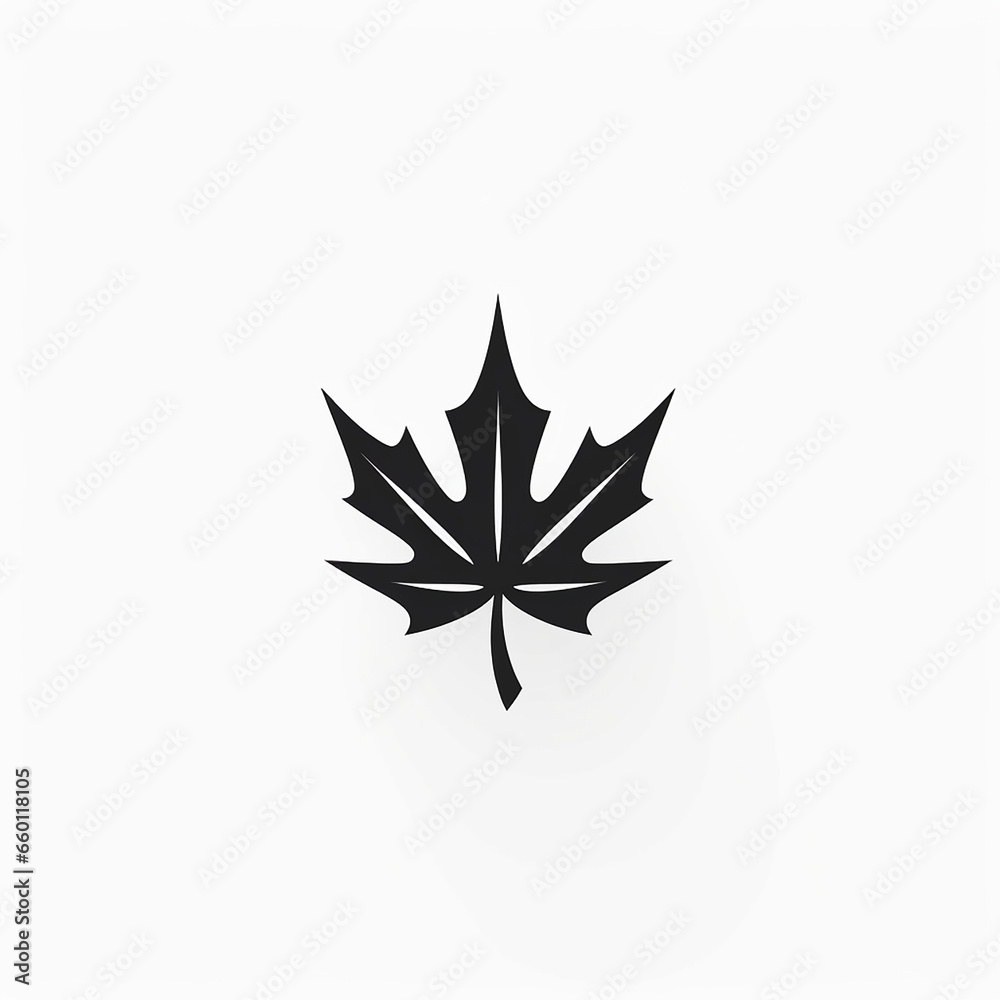 modern maple leaf logo simple shape created with Generative Ai modern maple leaf logo simple shape created with Generative Ai