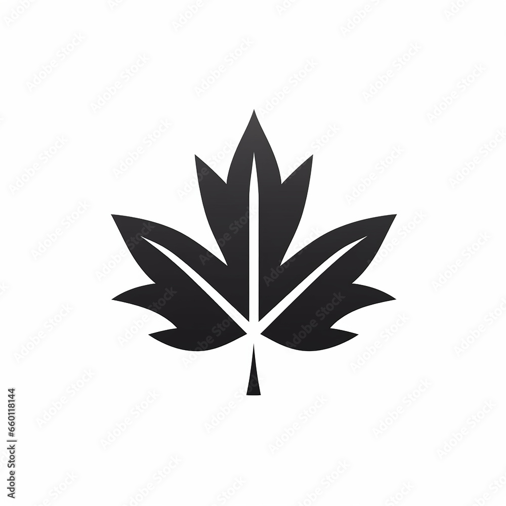 modern maple leaf logo simple shape created with Generative Ai modern maple leaf logo simple shape created with Generative Ai