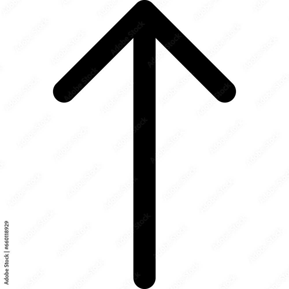 Up arrow icon flat vector illustration Up arrow icon flat vector illustration