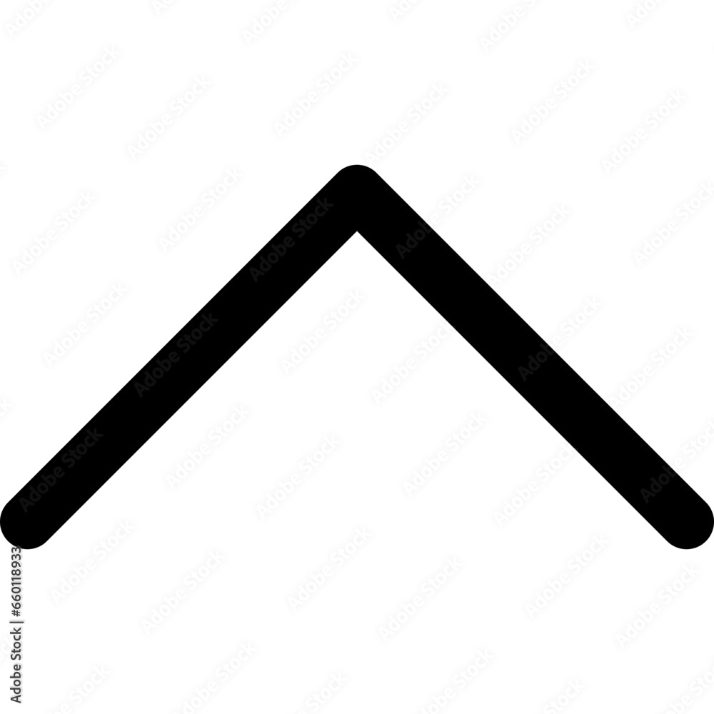 Up chevron arrow icon flat vector illustration Up chevron arrow icon flat vector illustration