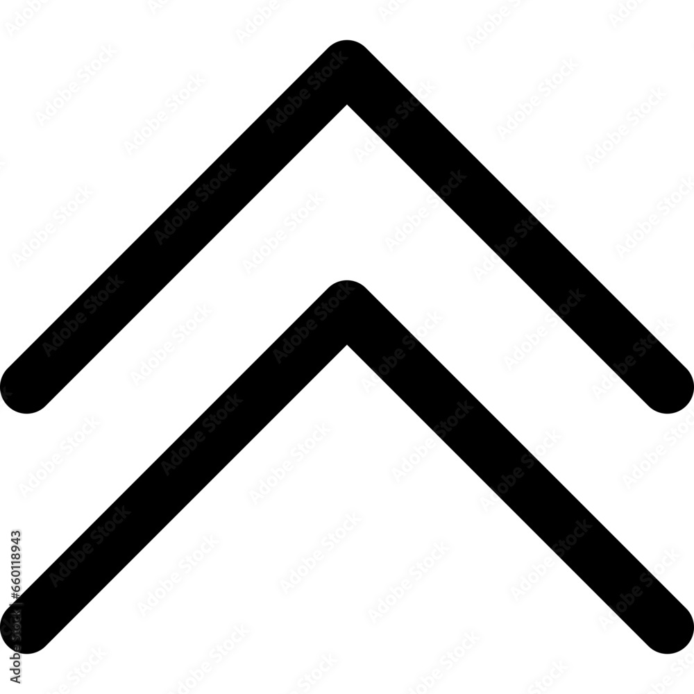 Up double chevron arrow icon flat vector illustration Up double chevron arrow icon flat vector illustration