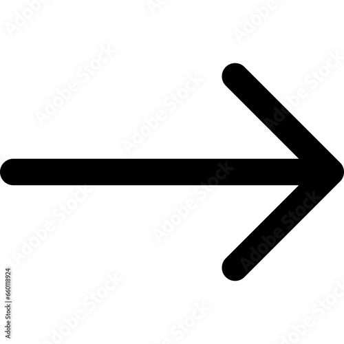 Right arrow icon flat vector illustration